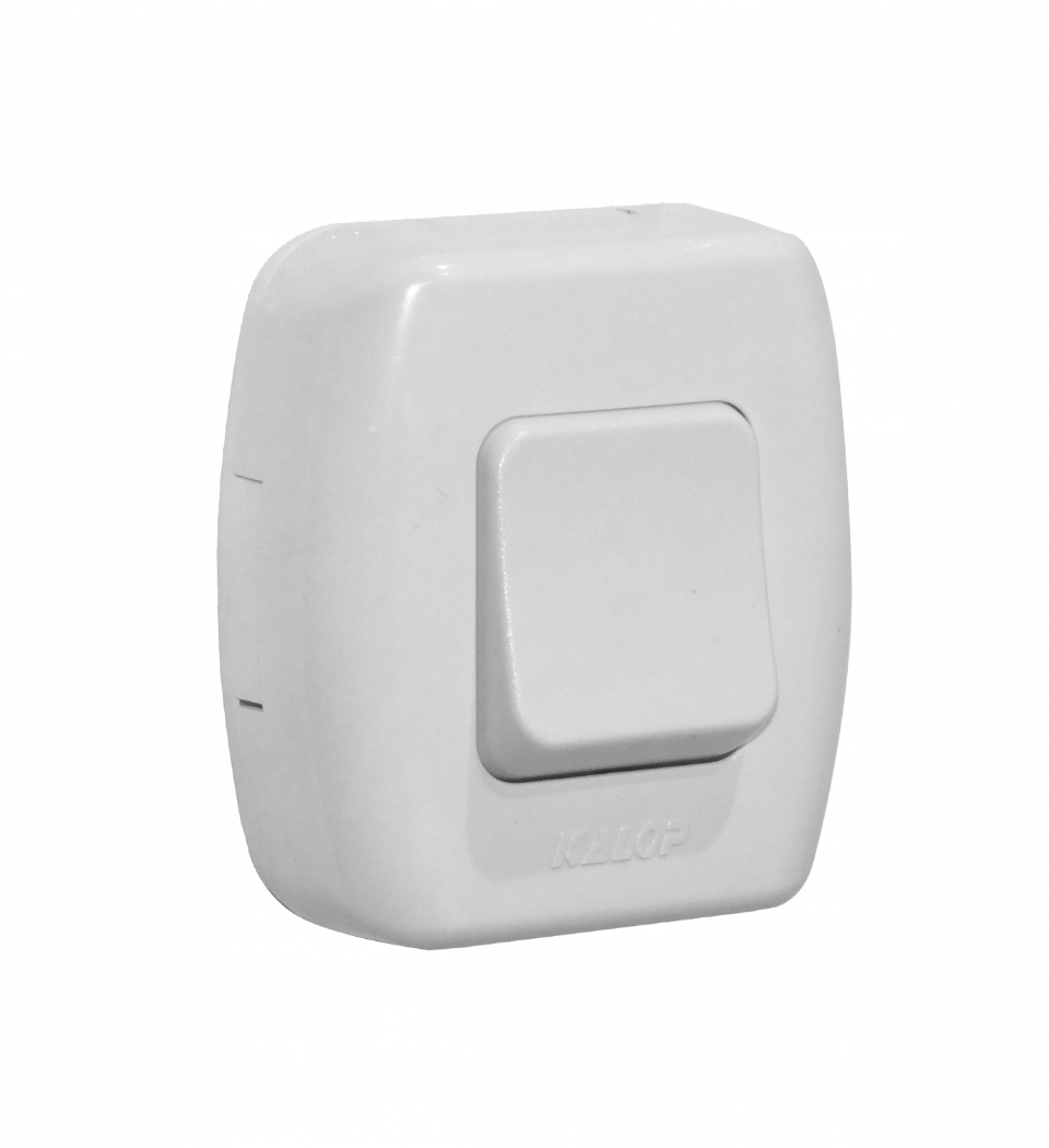 KALOP 9/24 Boton Switch Sobrepuesto Blanco Tekna KS39658 1