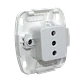 KALOP 1-Enchufe Sobrepuesto Blanco con-Tierra Tekna KS39672 - Miniatura 2