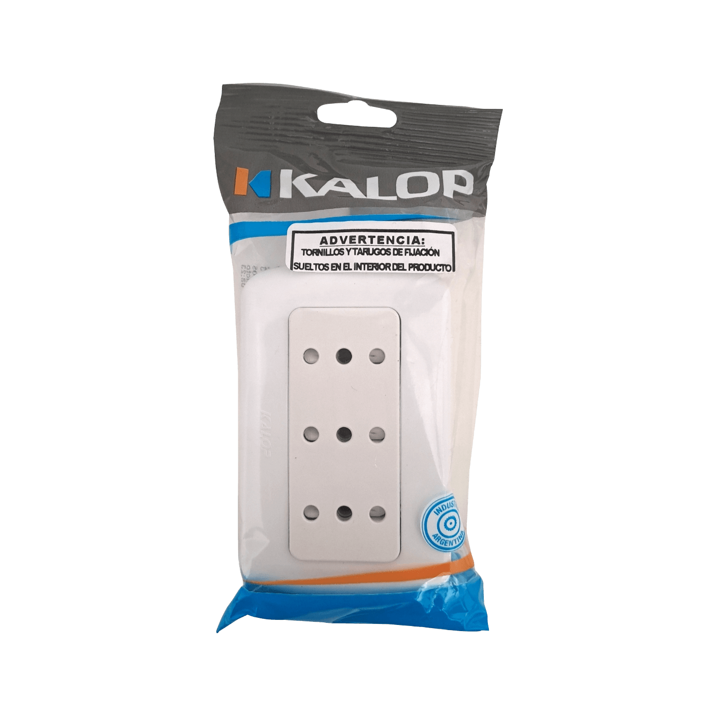 Enchufe de Pared KALOP 3 Tomacorrientes Sobrepuesto Blanco con Tierra Tekna KS39673 1