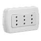 Enchufe de Pared KALOP 3 Tomacorrientes Sobrepuesto Blanco con Tierra Tekna KS39673 - Miniatura 2