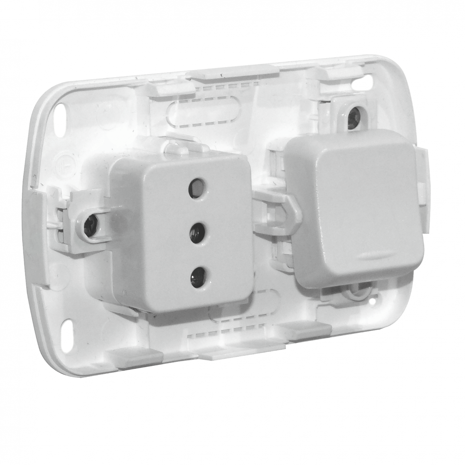 KALOP Interruptor Enchufe Sobrepuesto Blanco con-Tierra Tekna KS39674 1