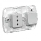 KALOP Interruptor Enchufe Sobrepuesto Blanco con-Tierra Tekna KS39674 - Miniatura 1