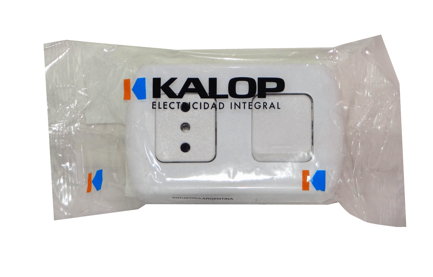 KALOP Interruptor Enchufe Sobrepuesto Blanco con-Tierra Tekna KS39674 2