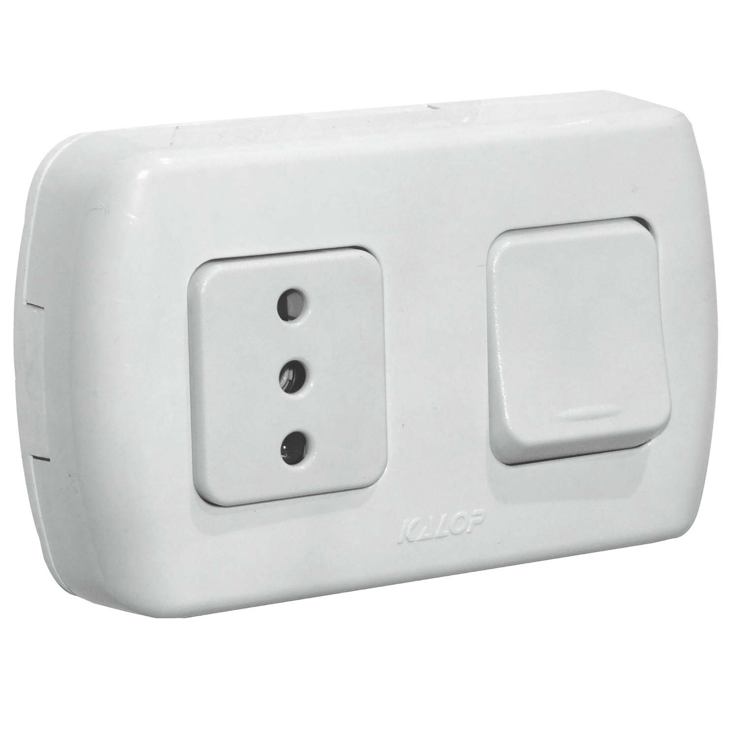 KALOP Interruptor Enchufe Sobrepuesto Blanco con-Tierra Tekna KS39674 3