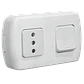 KALOP Interruptor Enchufe Sobrepuesto Blanco con-Tierra Tekna KS39674 - Miniatura 3