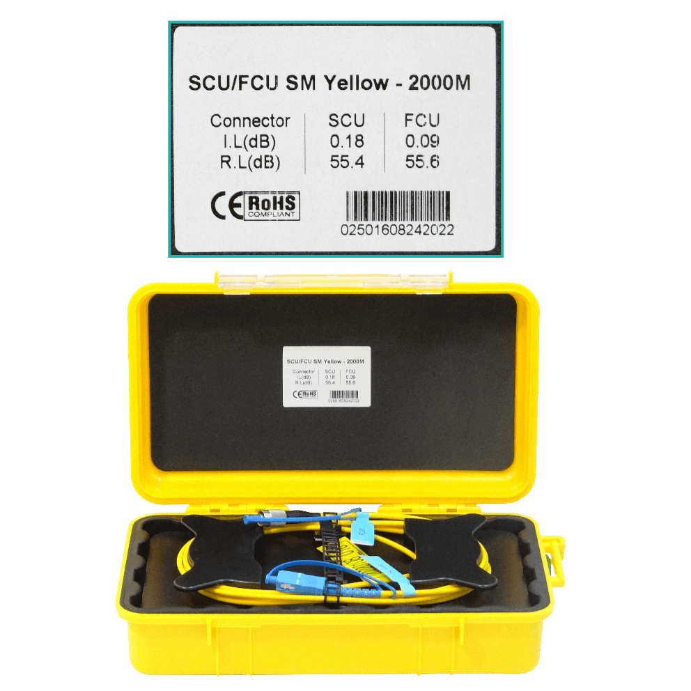 Bobina de Lanzamiento Monomodo 9/125 SC/UPC-FC/UPC G652 2 km - BOB-2CF 5