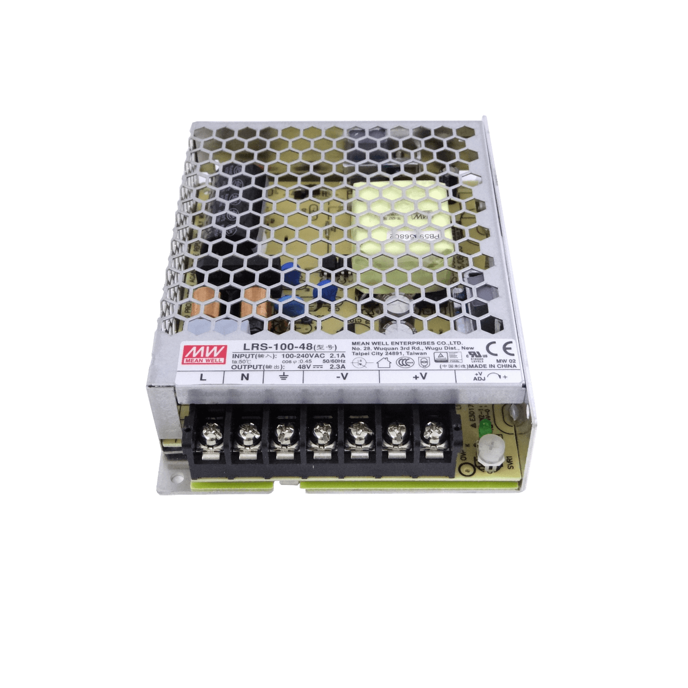 MEANWELL 110W 48V 2,3A Open-Frame Fuente-Poder 100-240VAC Ajustable 1