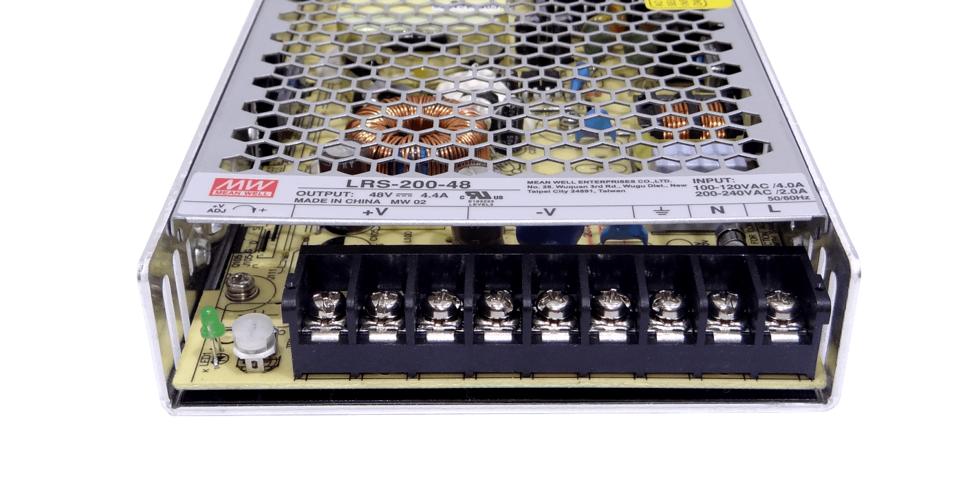 MEANWELL 211W 48V 4,4A Ajust. Metalica Regleta Fuente Poder s/Vent. 4