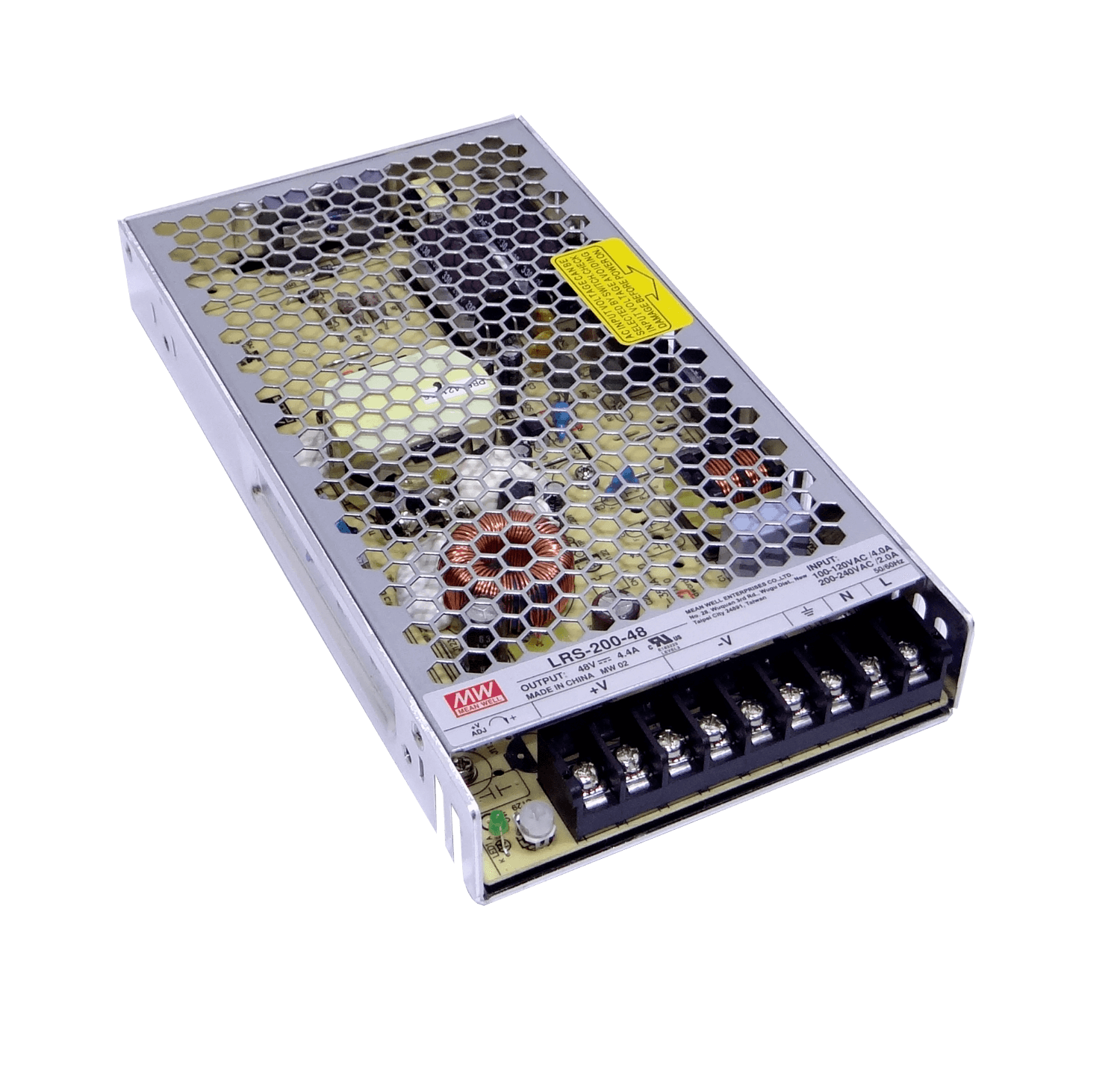 MEANWELL 211W 48V 4,4A Ajust. Metalica Regleta Fuente Poder s/Vent. 5