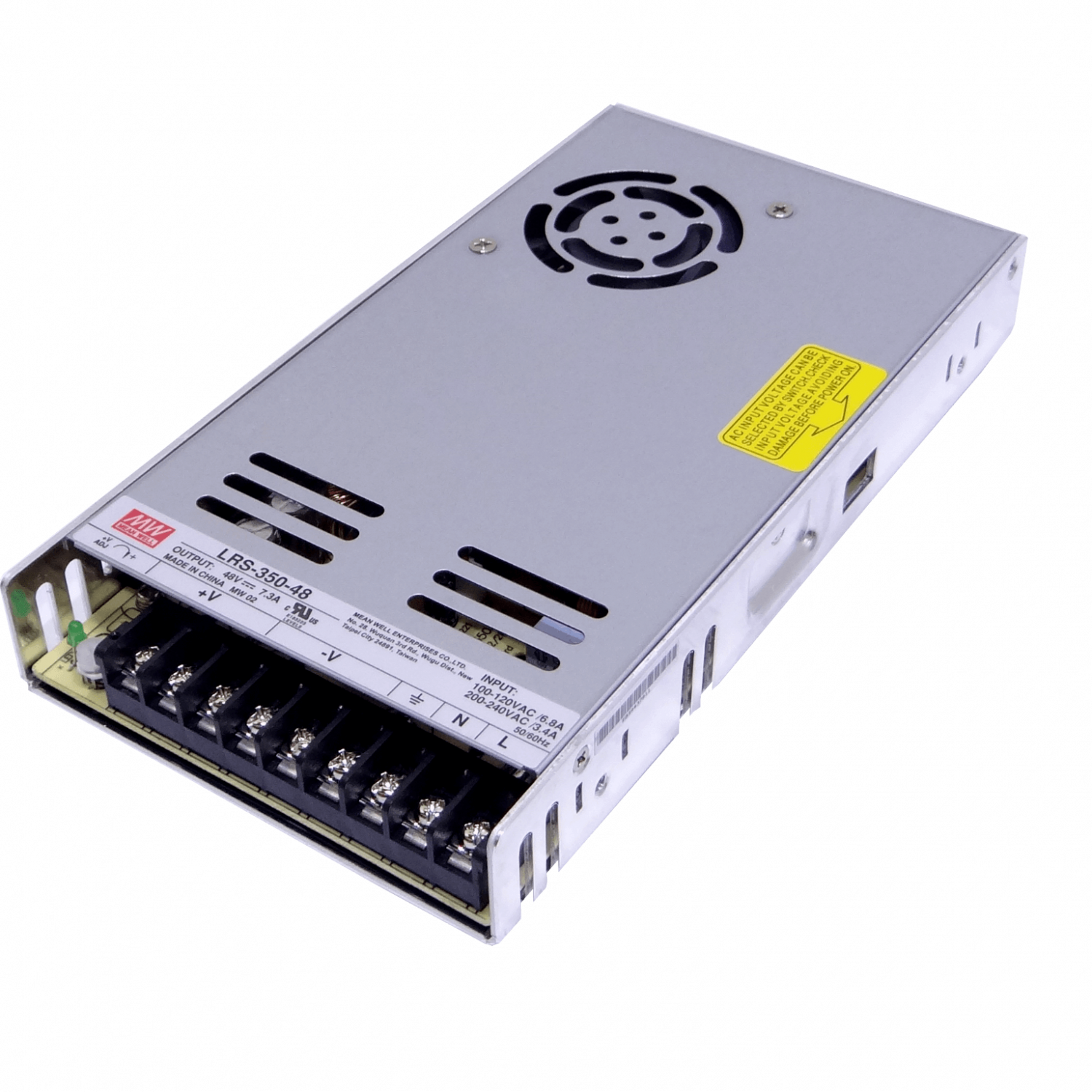 MEANWELL 350W 48V 7,3A Ajust. Metalica Regleta Fuente Poder c/Vent. 1