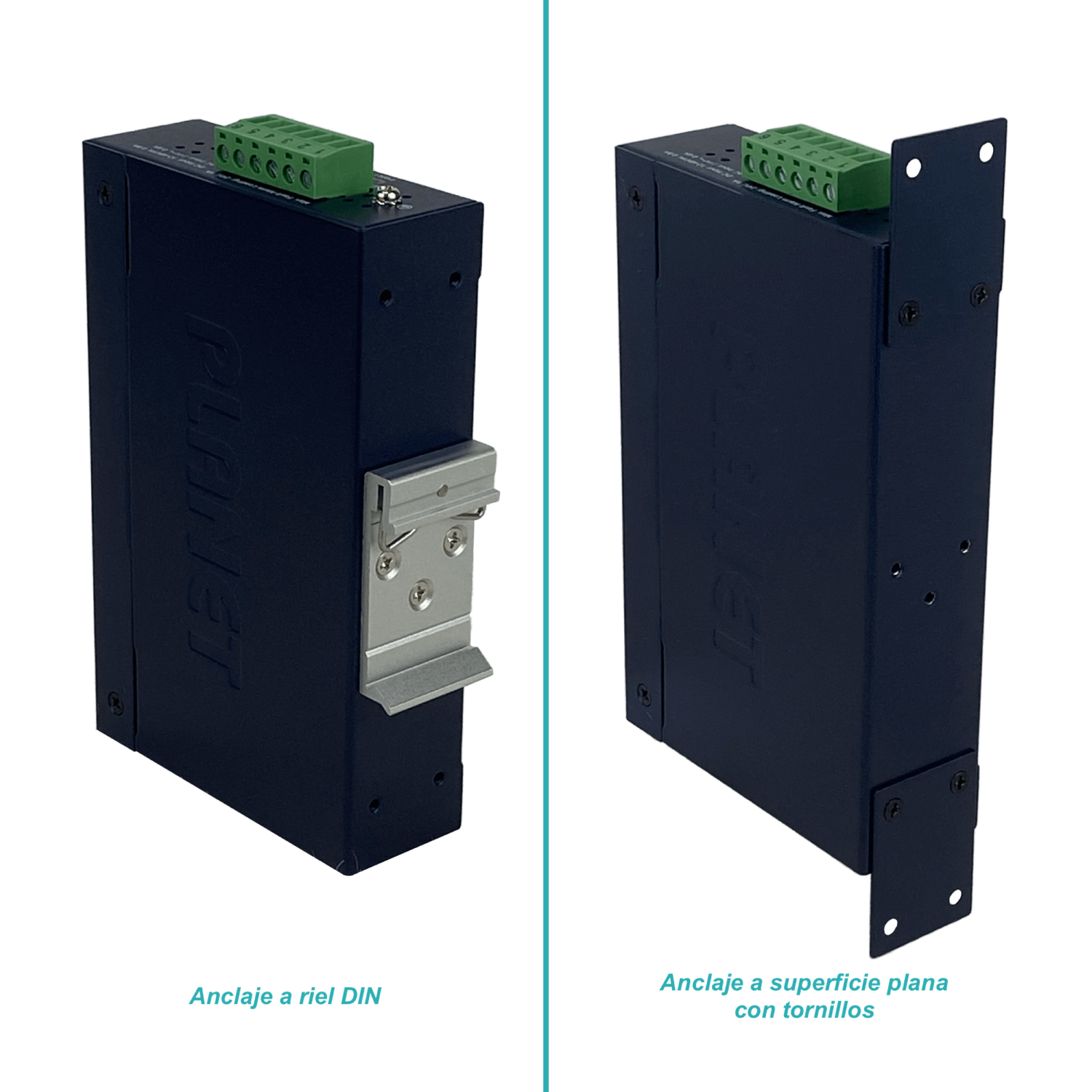 PLANET 4-1000 2-SFP Switch Industrial no-Admin Riel-DIN 12-48VDC 24VAC 3