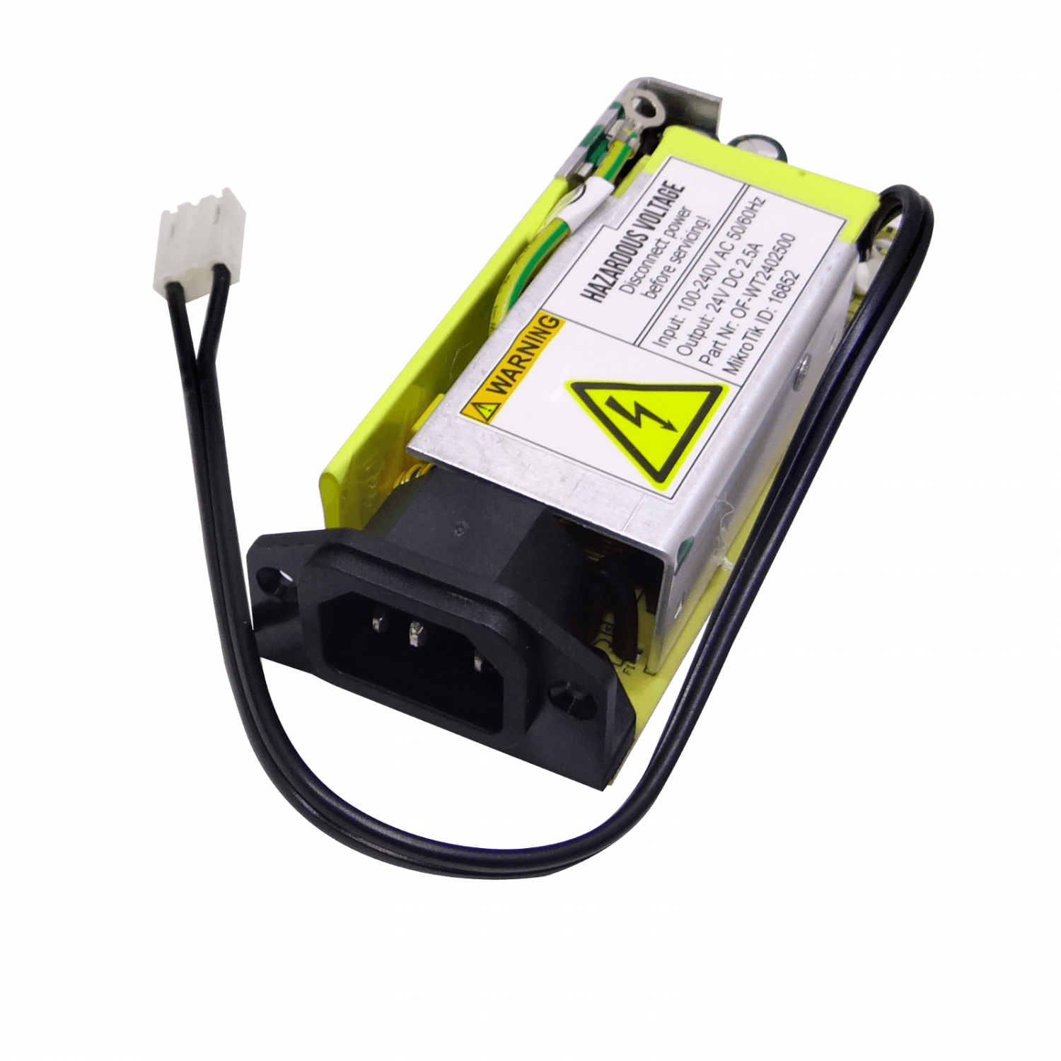 Fuente de Poder de Repuesto MikroTik F24-W60R - 24V 2.5A 60W con Conector C14 1