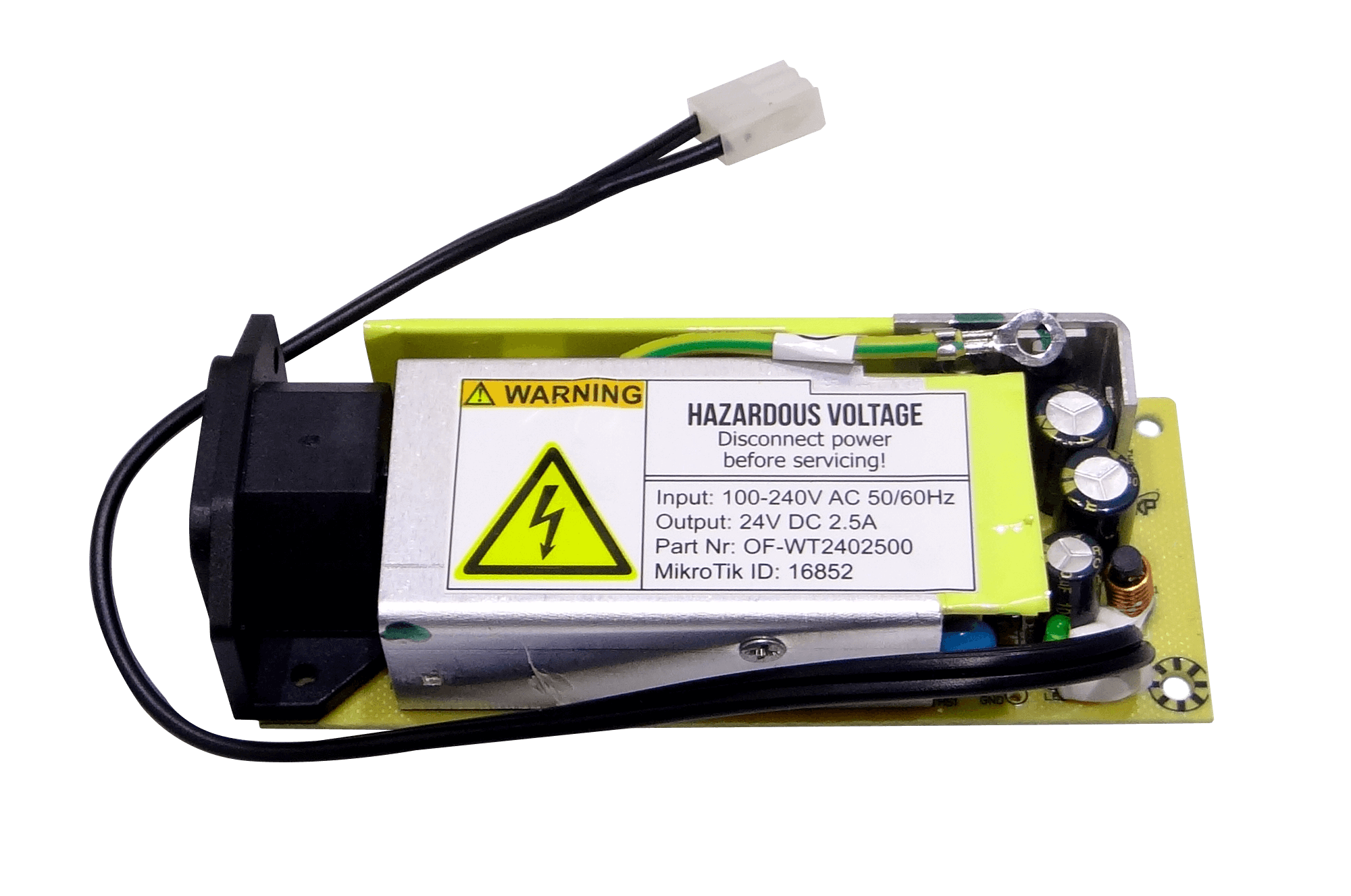 Fuente de Poder de Repuesto MikroTik F24-W60R - 24V 2.5A 60W con Conector C14 4