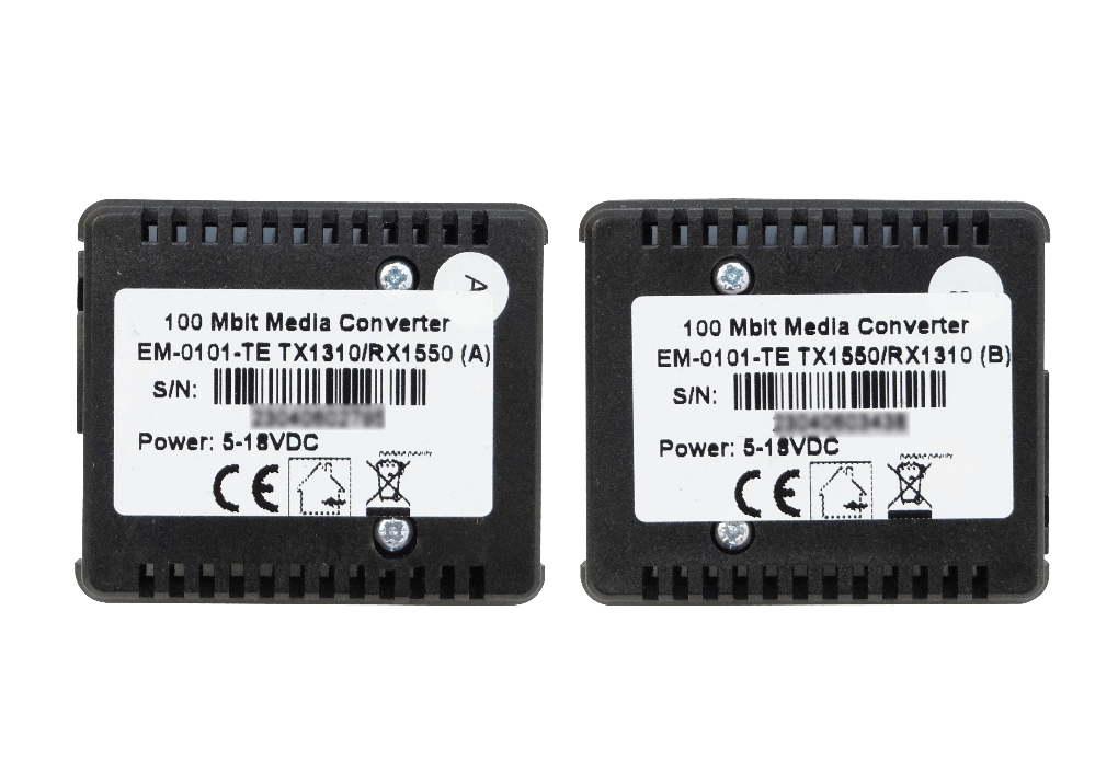 Kit de Conversores de Medios WDM para Fibra Monomodo SC 1310/1550nm 20km 100Mbps - EM-0101-TE 3