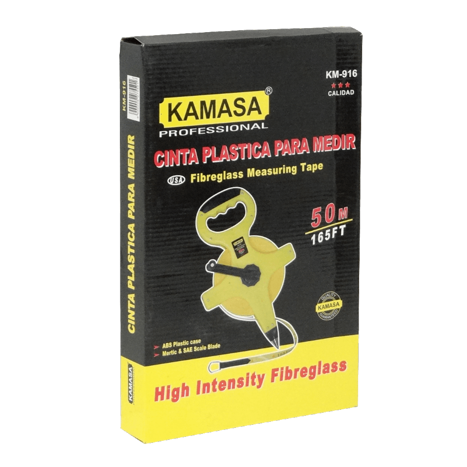 KAMASA Huincha Medir 50mt 165ft 19mm Fab-China Fibra-Vidrio KM-916 2