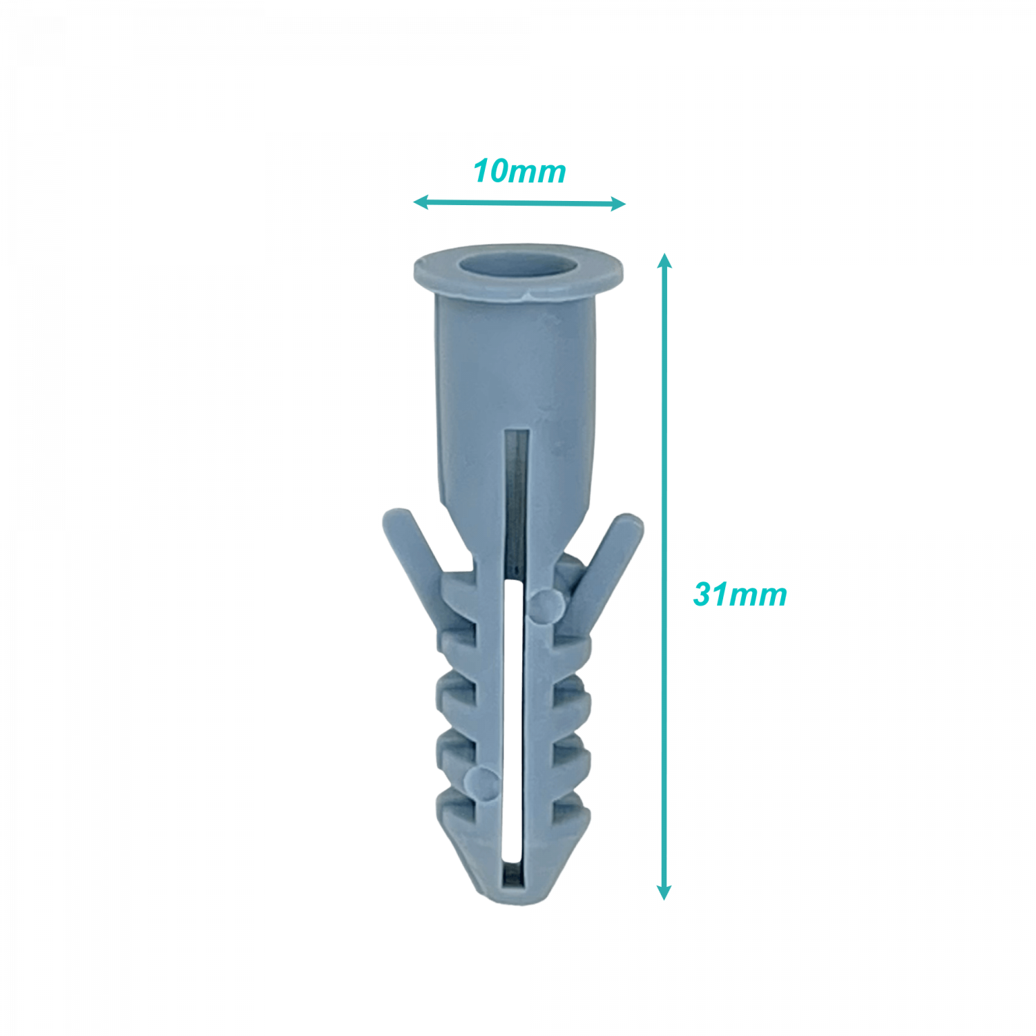 FERRETOOLS Tarugo 8mm 50-Unids. Plastico-PE Gris 8x40mm Tornillo-5x40 3