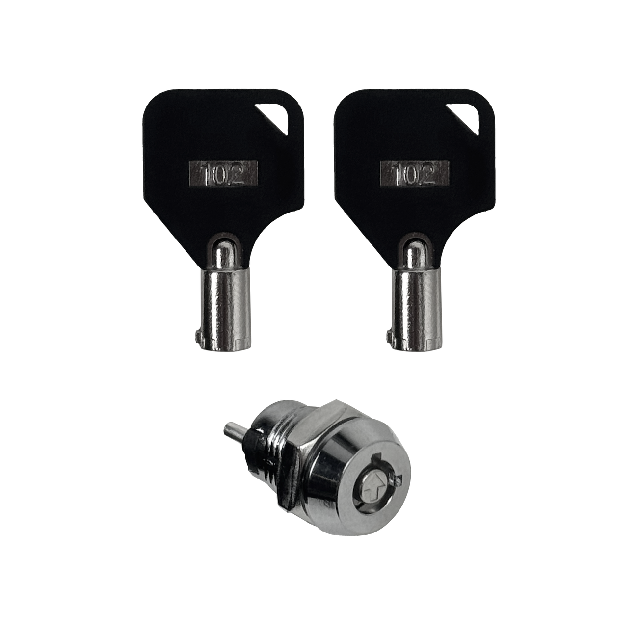 Chapa Electrica 2-Pin 12mm Llave Seguridad req-Soldar-Cables 0,5A 250V 4