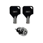 Chapa Electrica 2-Pin 12mm Llave Seguridad req-Soldar-Cables 0,5A 250V - Miniatura 4