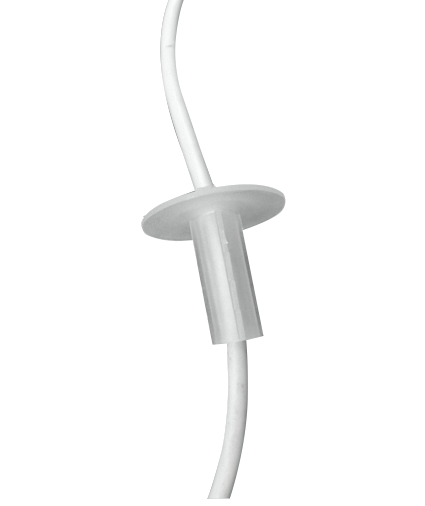 Blanco Plastico Diameto int7,6/10mm para pasar Cable por muro-26mm 1