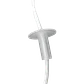 Blanco Plastico Diameto int7,6/10mm para pasar Cable por muro-26mm - Miniatura 1