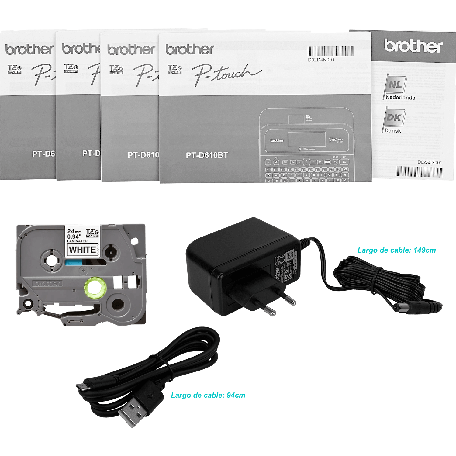 Rotuladora Electrónica Brother PT-D600VP, Pantalla LCD a Color, Teclado QWERTY, Corte Automático 9