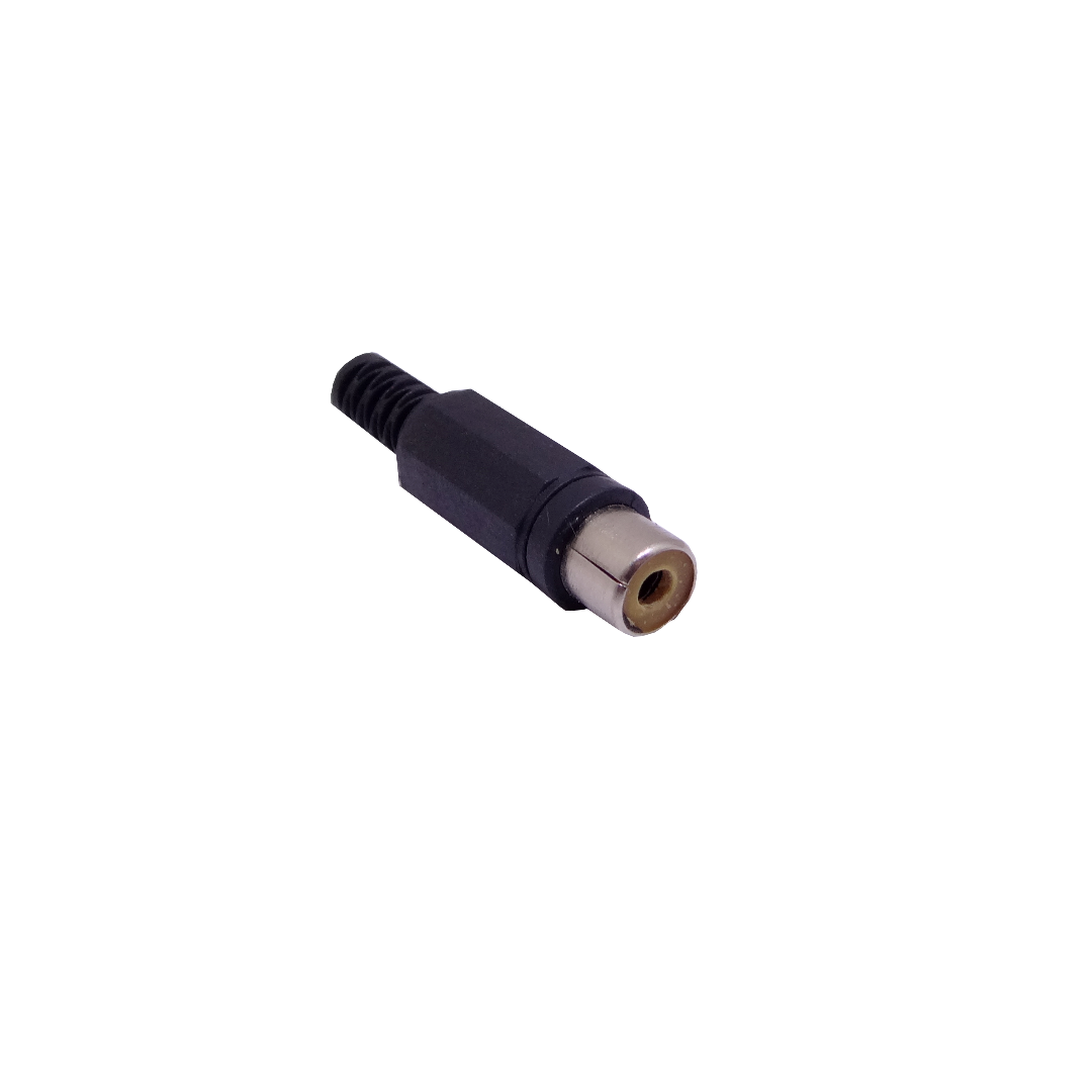 Conector RCA-H Hembra Negro Soldable para Montaje 1