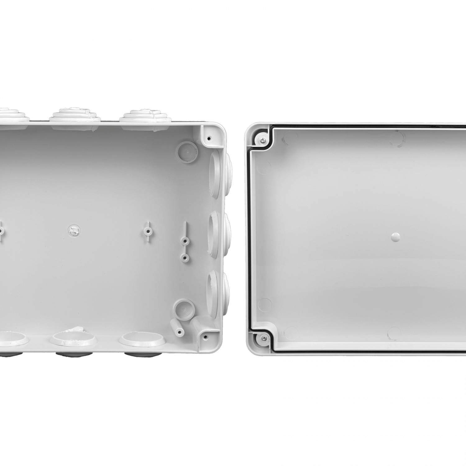 Caja Estanca Blanca IP55 12-Conos 4-Tornillos, 255x200x80mm 1