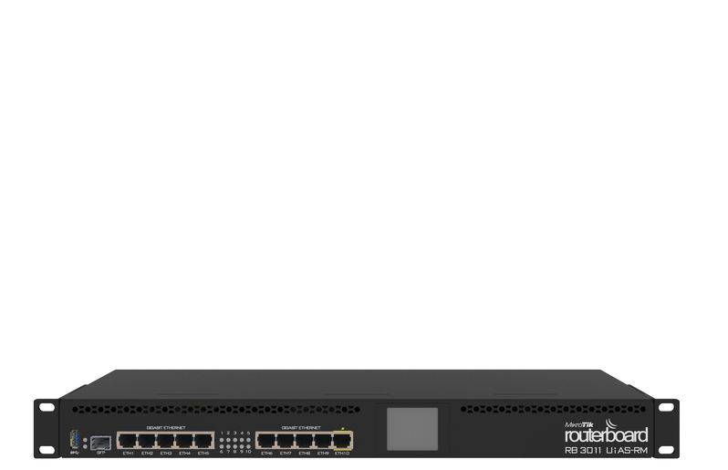 Router MikroTik RB3011UiAS-RM con 10 Puertos Gigabit y 1 SFP, IPQ-8064 de doble núcleo a 1.4 GHz 2