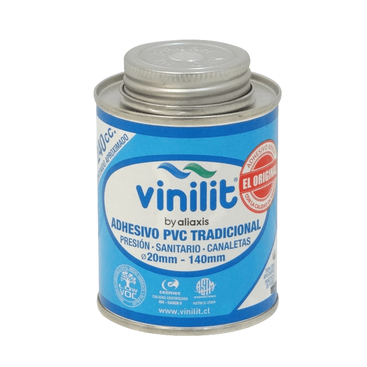 VINILIT 240cc Tarro Adhesivo PVC 120x16mm 70x25mm incluye-aplicador 3