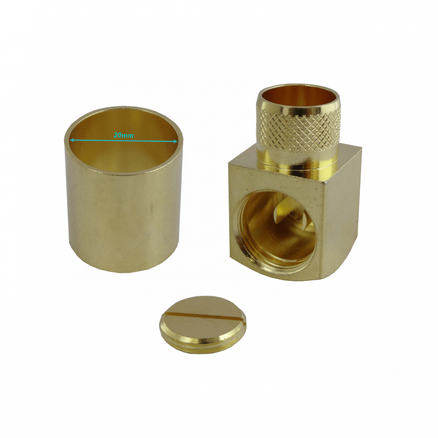 RPSMA-Macho Angular LMR600 Conector Coaxial Crimpeable CA600 1