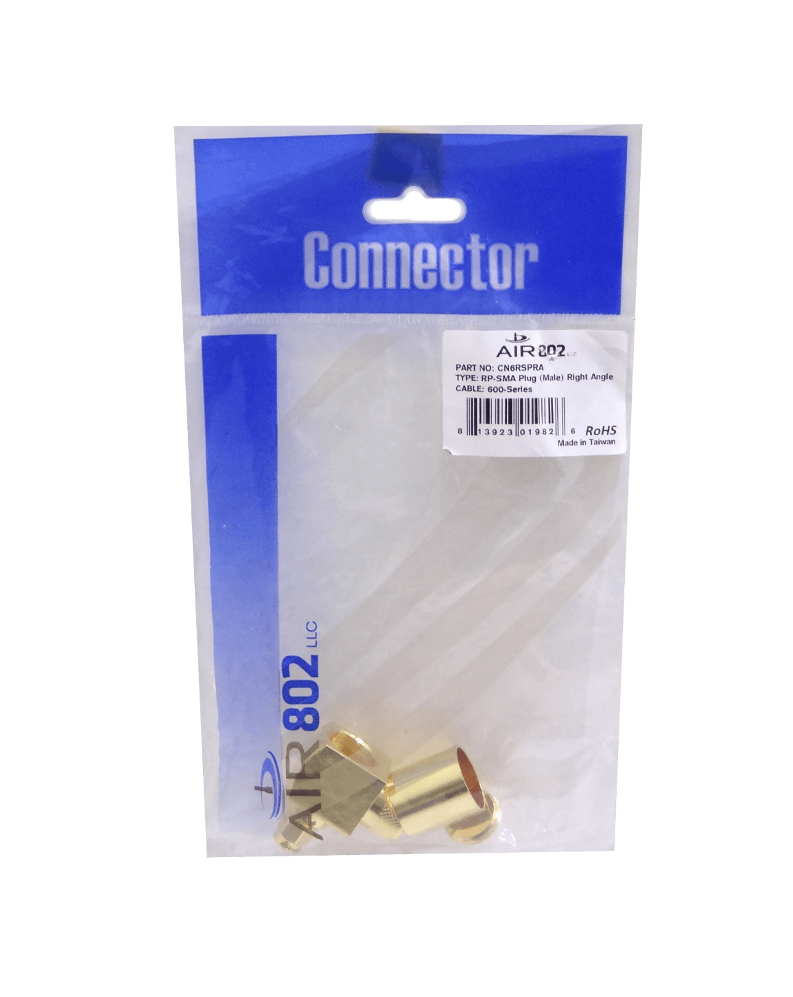 RPSMA-Macho Angular LMR600 Conector Coaxial Crimpeable CA600 4