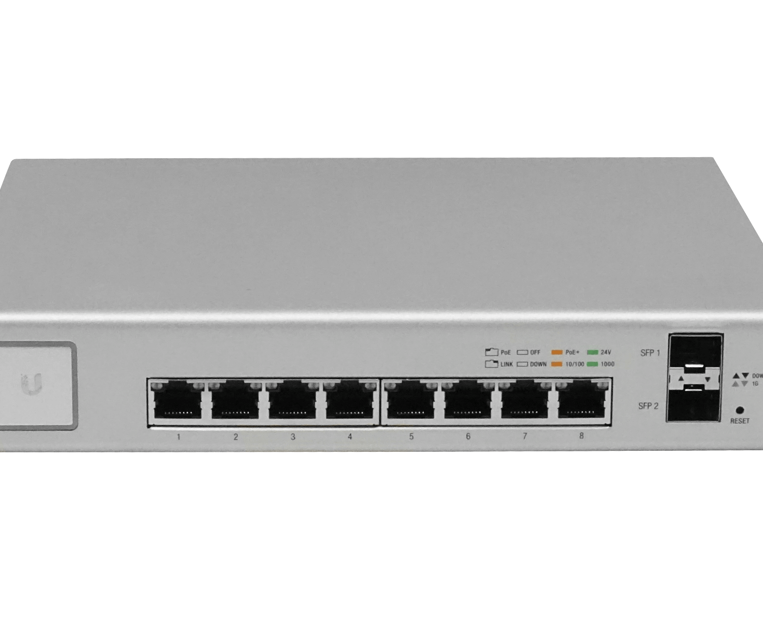 Switch UniFi US-8-150W - 8 Puertos PoE con SFP y 130W PoE+ Total 6