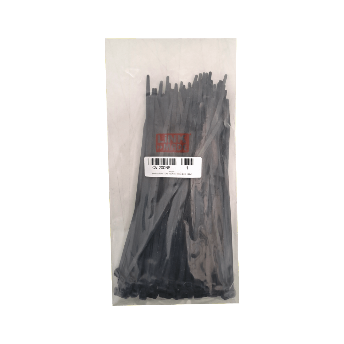Amarras LINKMADE 203x4,6mm Plásticas Negras UV Nylon - Pack de 100 2