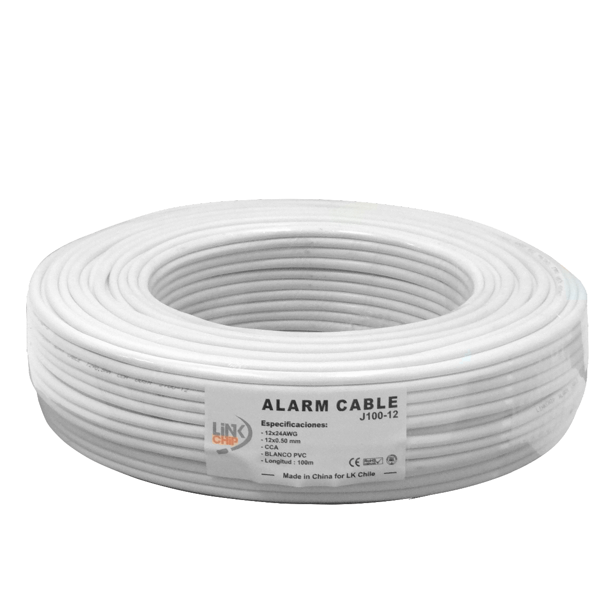 Cable Telefónico 12C, 24AWG, 6 Pares, Redondo, Aleación CCA, 100m, 12x0.5mm 2