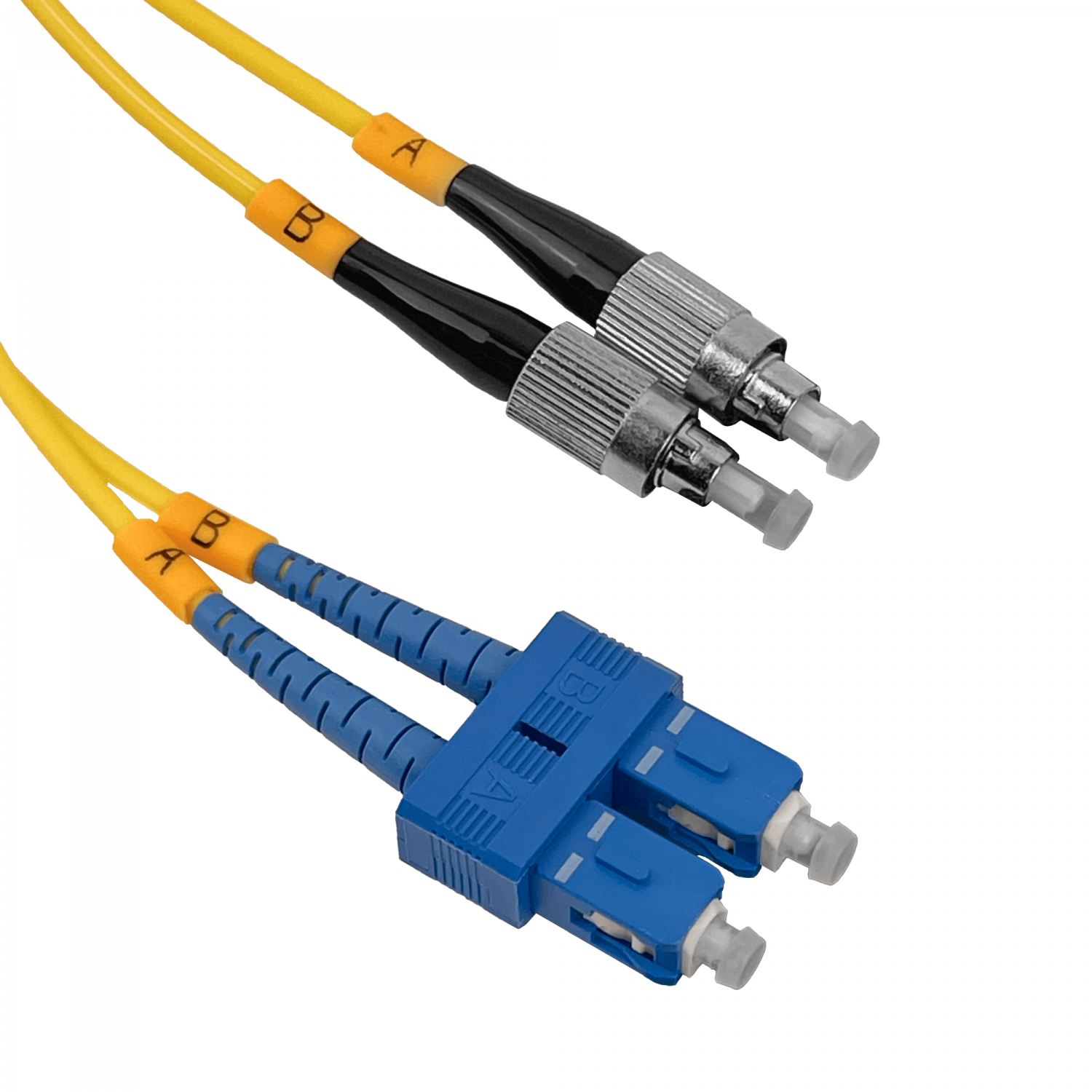1mt SC-FC MonoModo SM Duplex Jumper Cable Fibra 3.0mm 9/125um 1