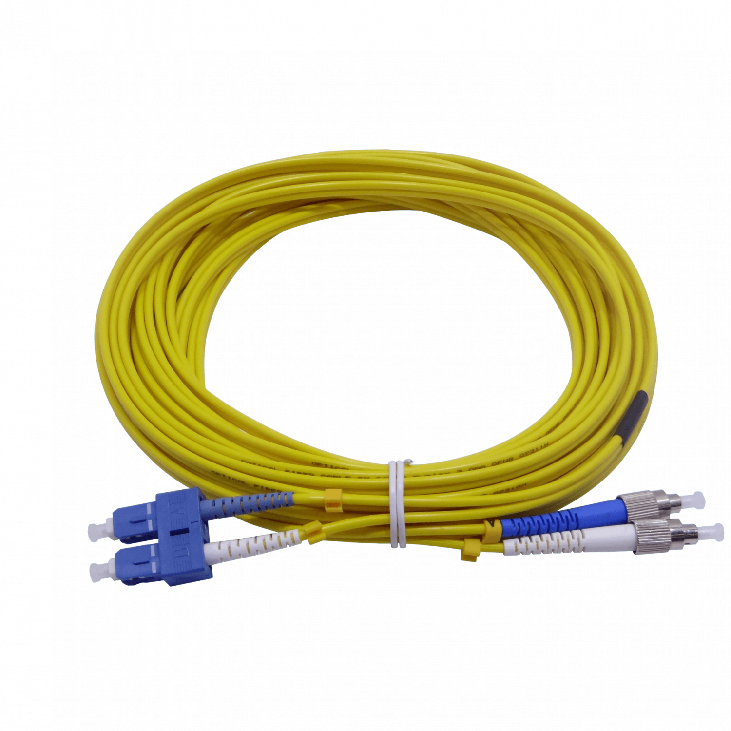 10mt SC-FC MonoModo SM Duplex Jumper Cable Fibra 9/125um 3.0mm 1