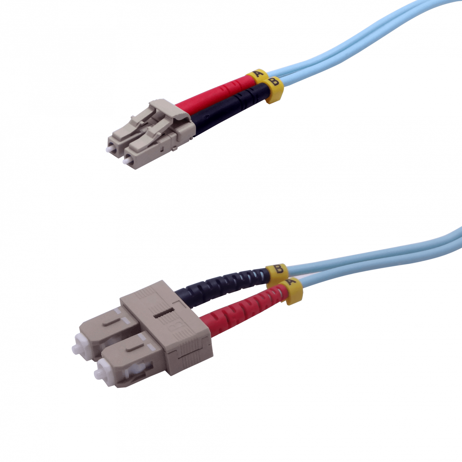 10mt LC-SC OM3 MultiModo MM Duplex Jumper Fibra 50/125um 3.0mm LSZH 1