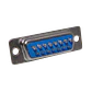 Conector DB15 Macho DA-15 15 Pines Soldable, 39mm, Sin Tapa, Color Plateado - Miniatura 2