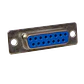 Conector DB15-H Hembra DA-15, 15 Pines, 2 Filas, Soldable, 39mm de Ancho, sin Tapa - Miniatura 1