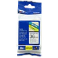 Cinta negro sobre blanco de 36mm (1,4