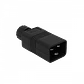 Enchufe Macho C20 Volante 16A Negro para UPS de alta potencia - Miniatura 3