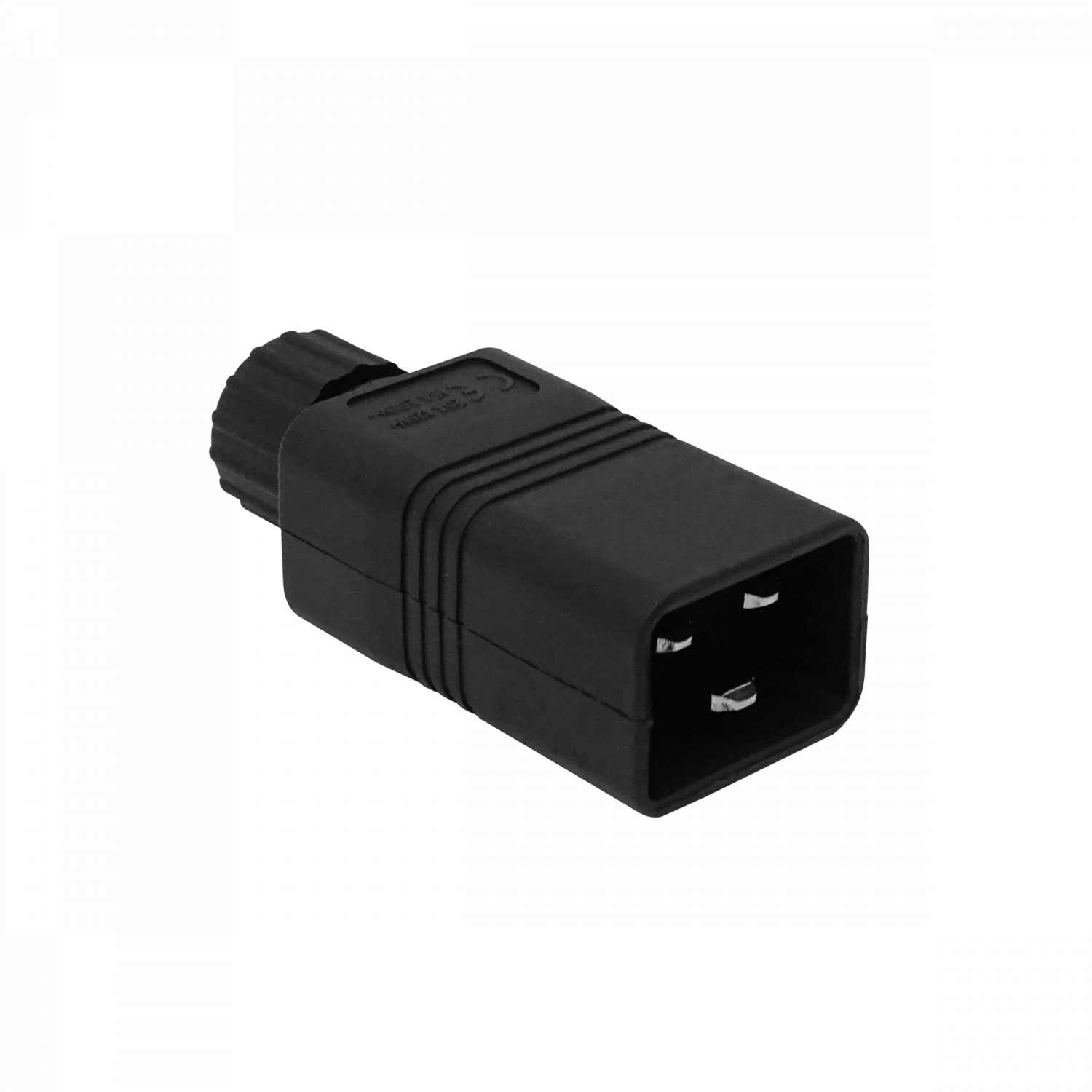 Enchufe Macho C20 Volante 16A Negro para UPS de alta potencia 3