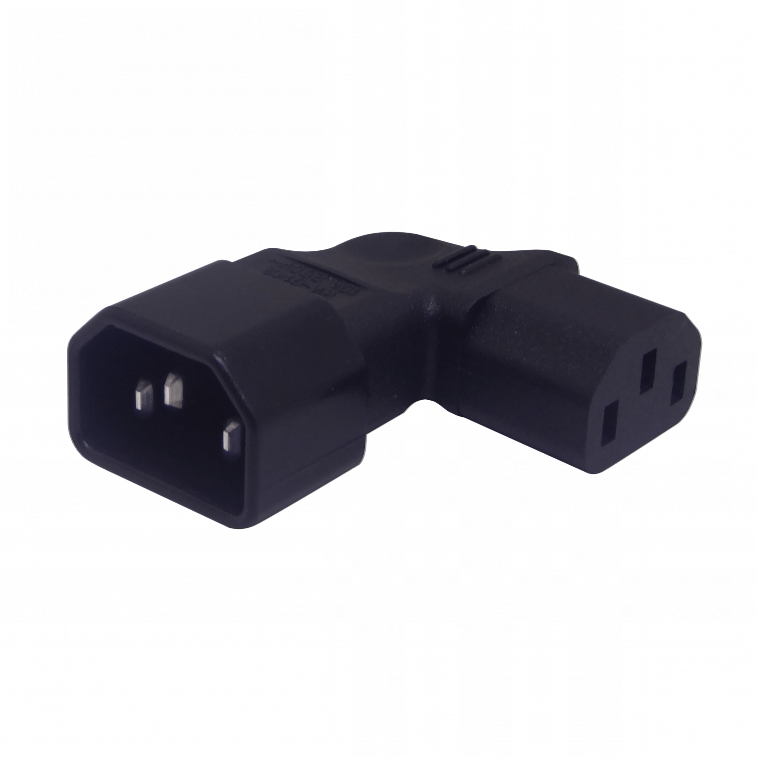 Angulo Plano Macho-C14 Hembra-C13 Adaptador Electrico 10A 2