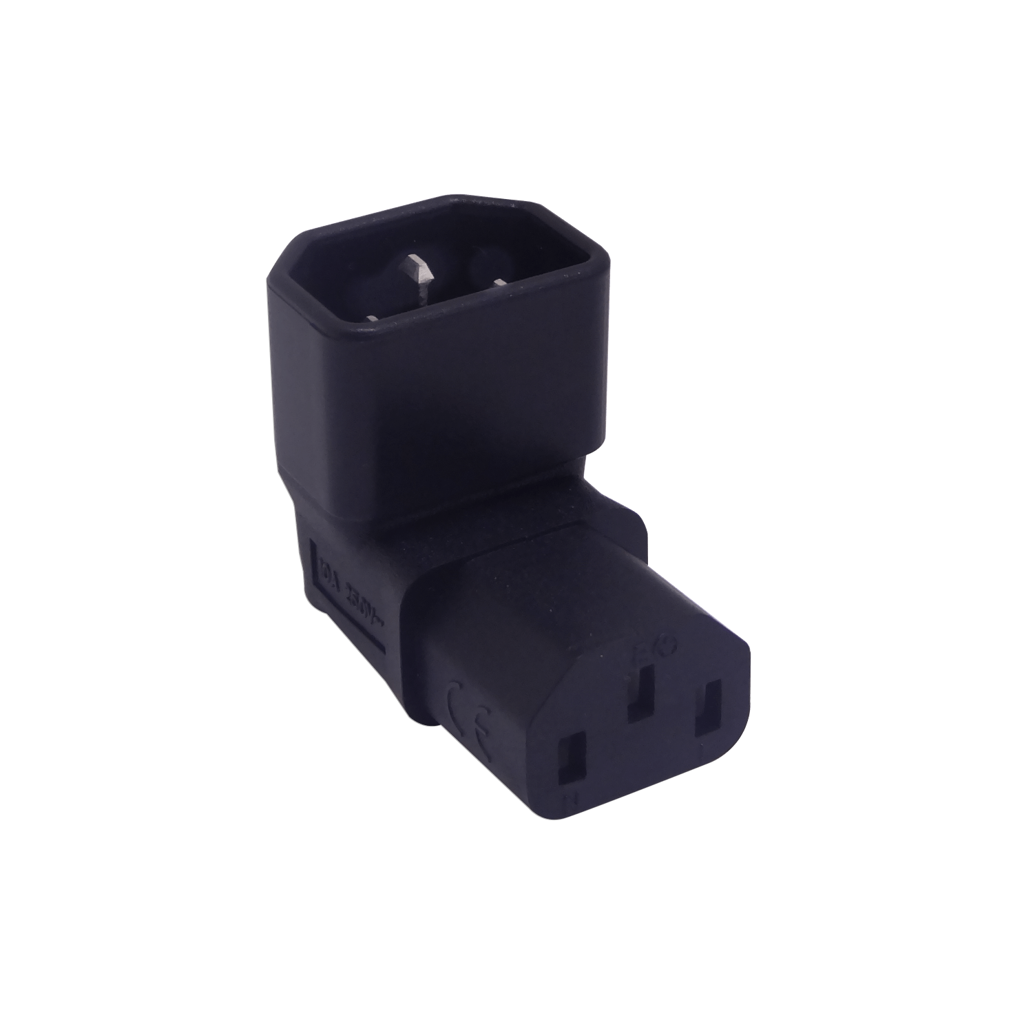Angulo Externo Macho-C14 Hembra-C13 Adaptador Electrico 10A 2