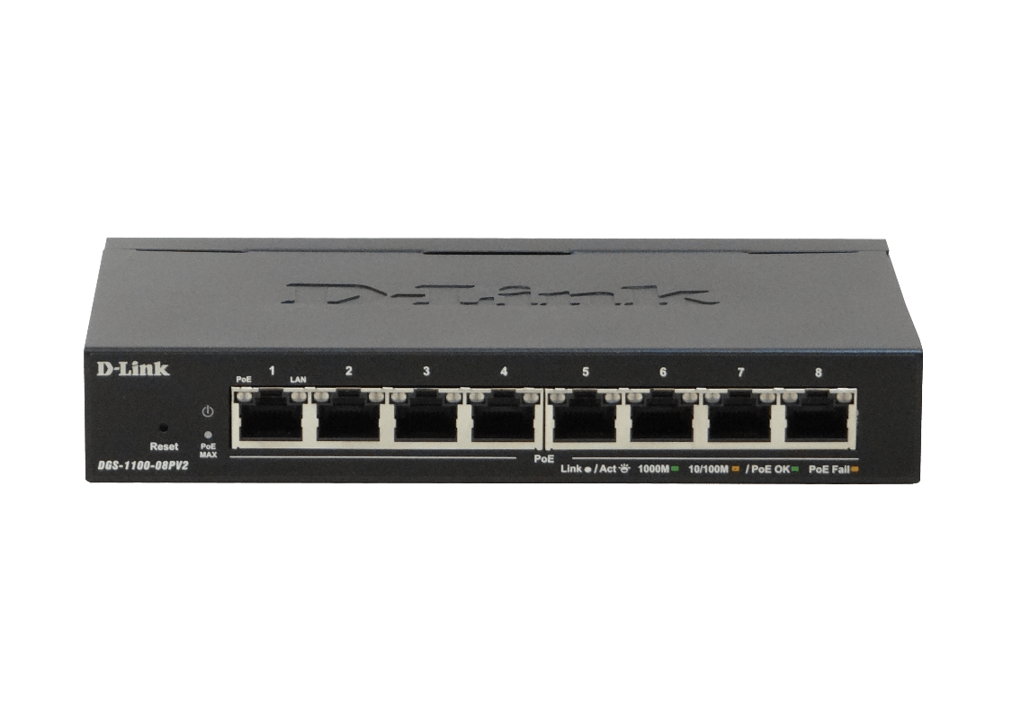 Switch Gestionable D-Link DGS-1100V2, 8 Puertos, Interfaz Web, 16Gbit/s, QoS 1