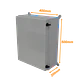Tablero Estanco 400x500x200 mm, IP66, Plastico Gris con Placa, KG-4050  - Miniatura 2