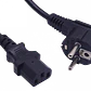 1,2-1,8mt Schuko-Macho C13-Hembra Cable Poder Negro 6A 3x0,75mm2 - Miniatura 1