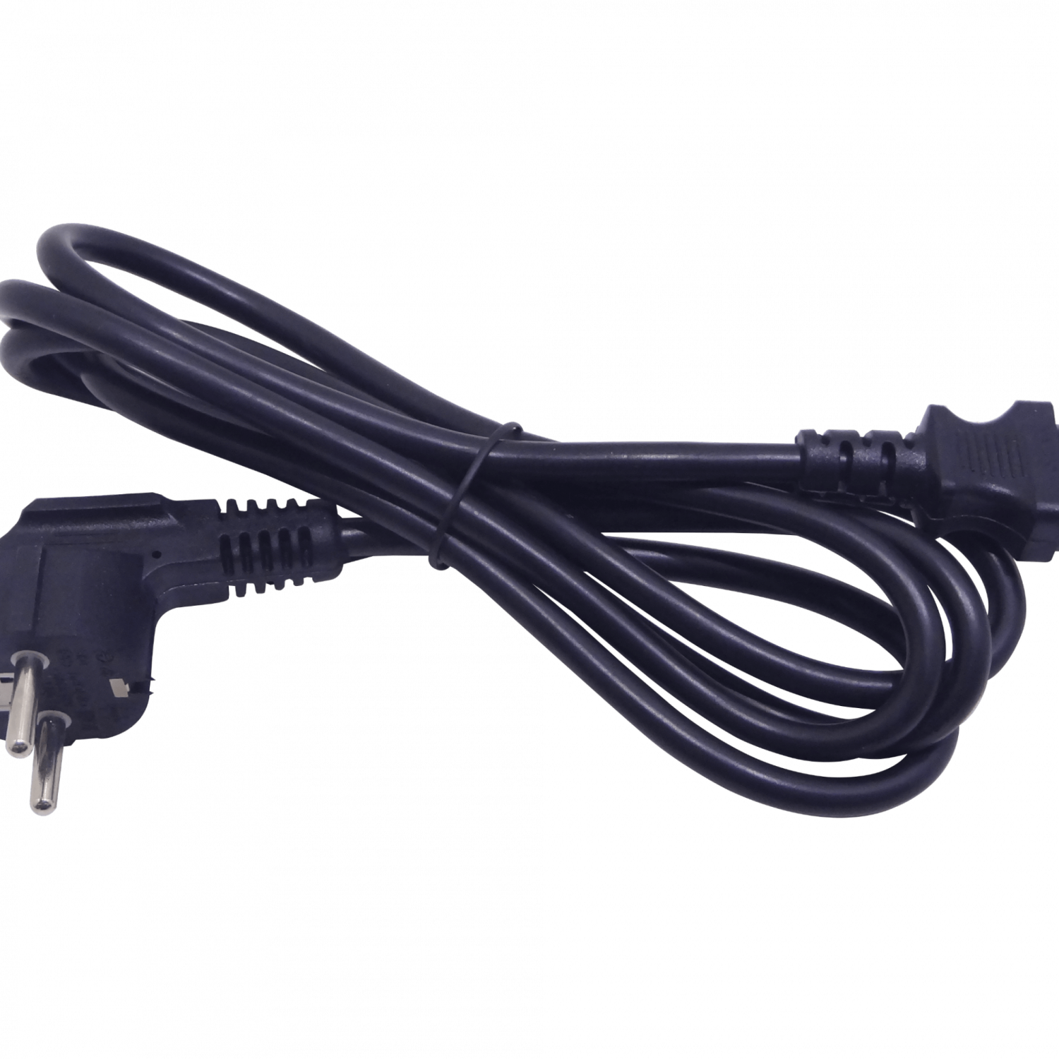1,2-1,8mt Schuko-Macho C13-Hembra Cable Poder Negro 6A 3x0,75mm2 2