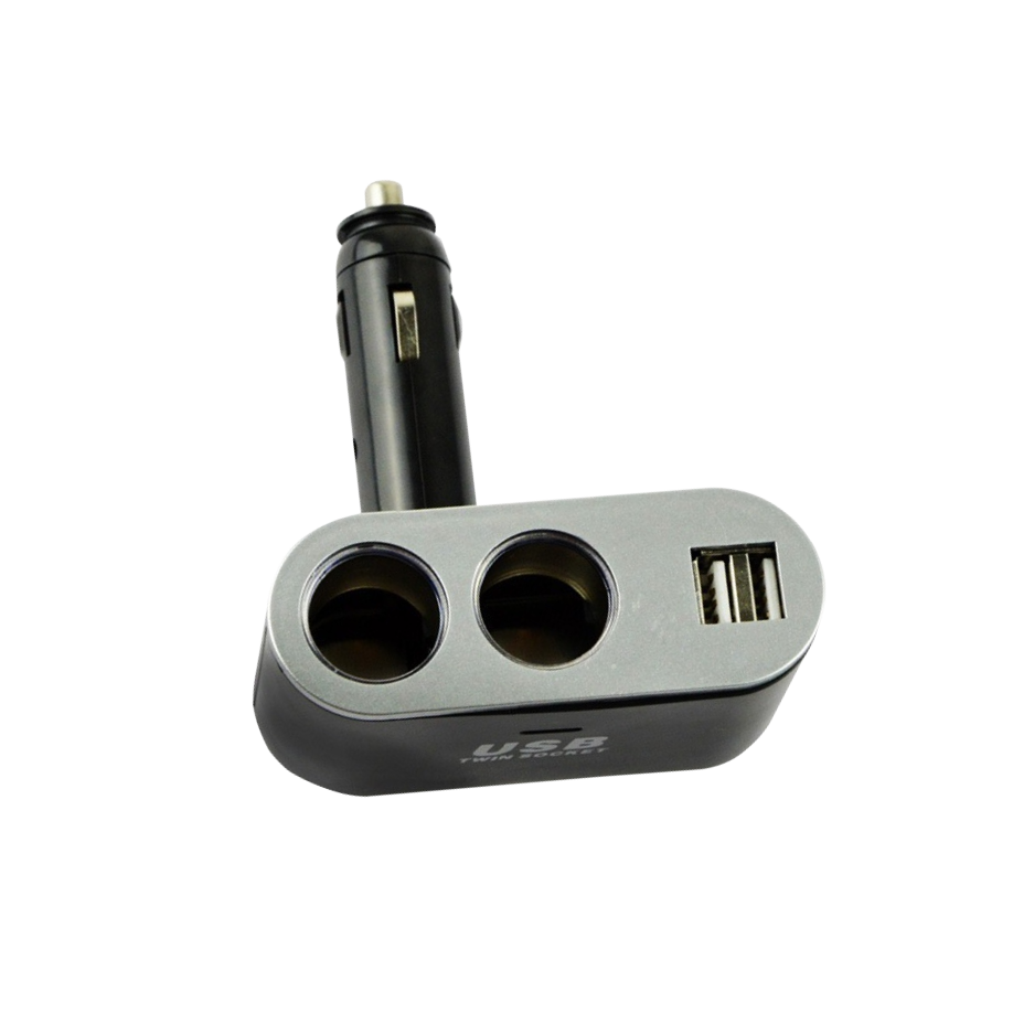 2-Vehicular-Hembra 2-USB-Hembra-AH 5VDC 3,1A 12V/24V-Macho-Encendedor 1