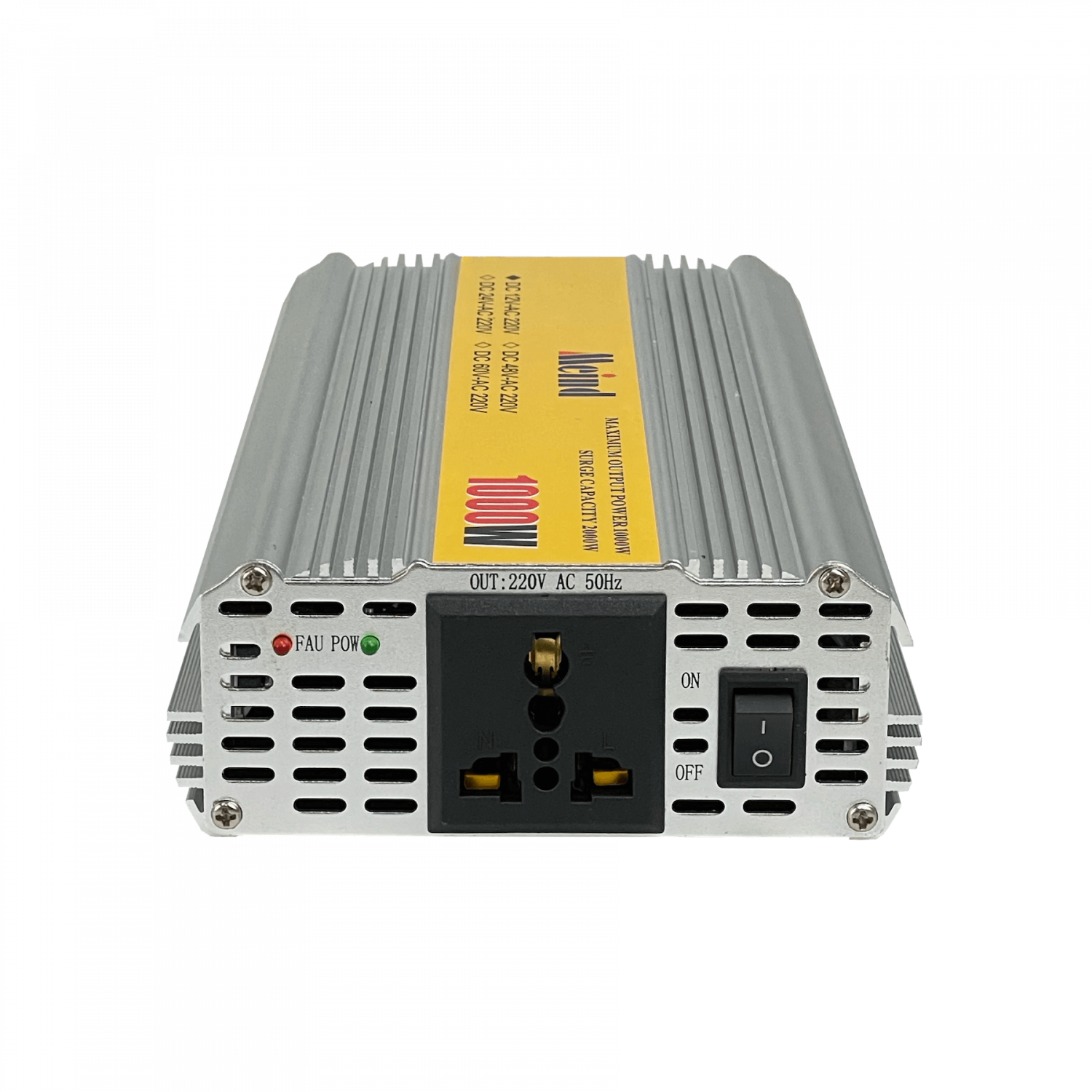 Inversor 1000W, Entrada 12V DC, Salida 220V/50Hz, Multinorma con Ventilador, Máx. 2kW 2